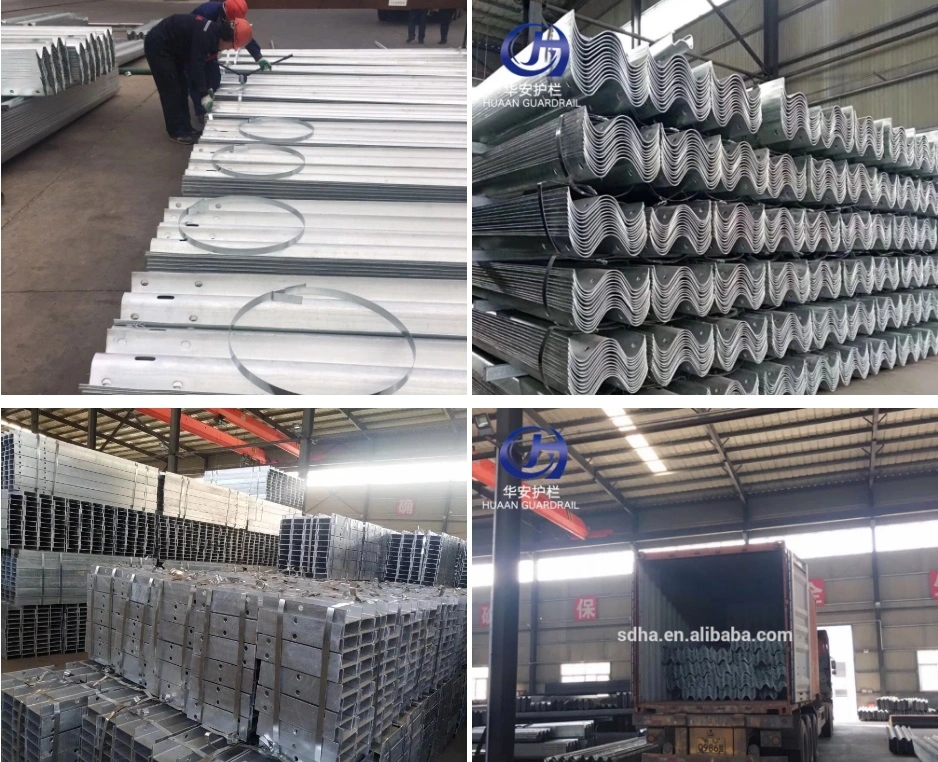 Competitive Pricing Good Impact Resistance Galvanized Highway Guardrail Pole and Barrier