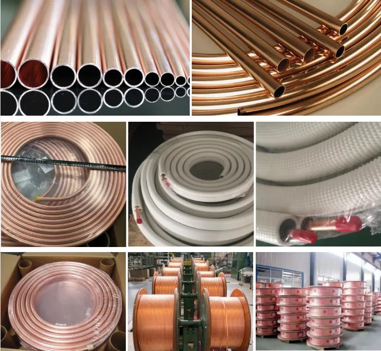 C12200 C2400 ASTM B111 Sch40 CuNi 90/10 C70600 C71500 1/2&quot; 3/4&quot; Copper Coil Pipe/Pancake Copper Coil Tube /Air Conditioning Refrigeration Copper Coil Tube