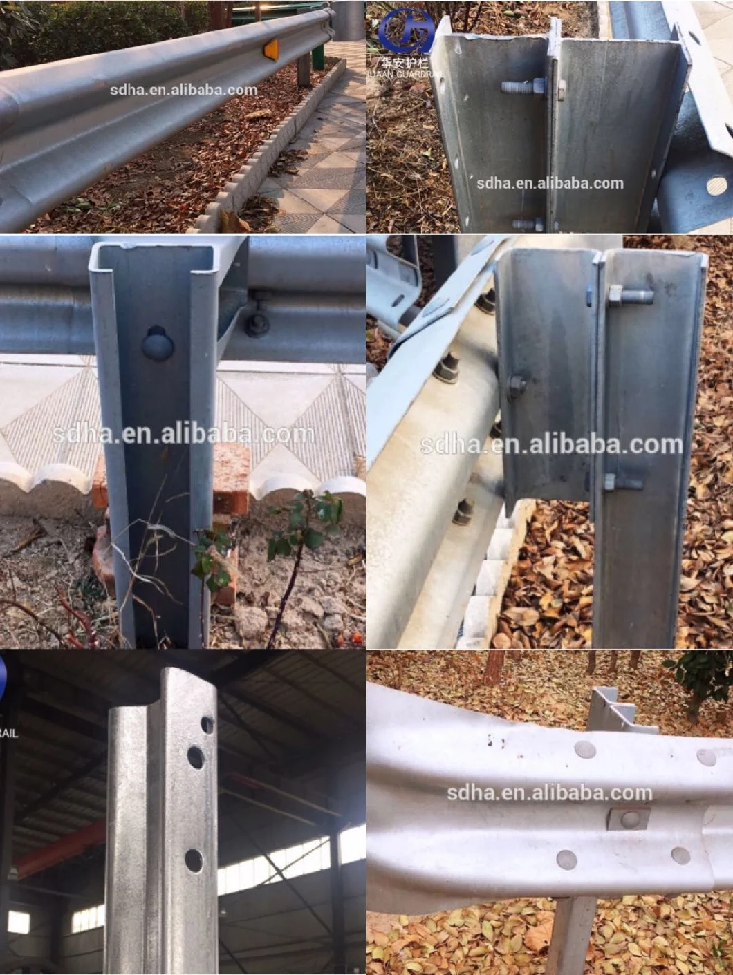 Competitive Pricing Good Impact Resistance Galvanized Highway Guardrail Pole and Barrier