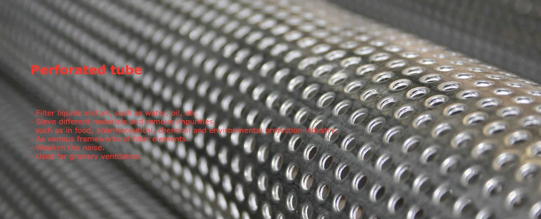 SS316 Car Exhaust Mufflur Perforated Metal Filter Tube