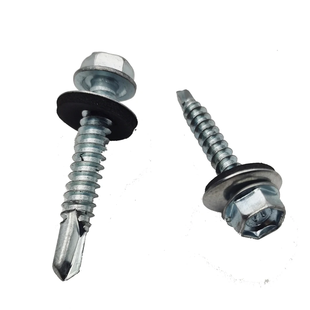 5.5mm/6.3mm Sandwich Panel Self Drilling Screw for Roofing with Plastic Washer